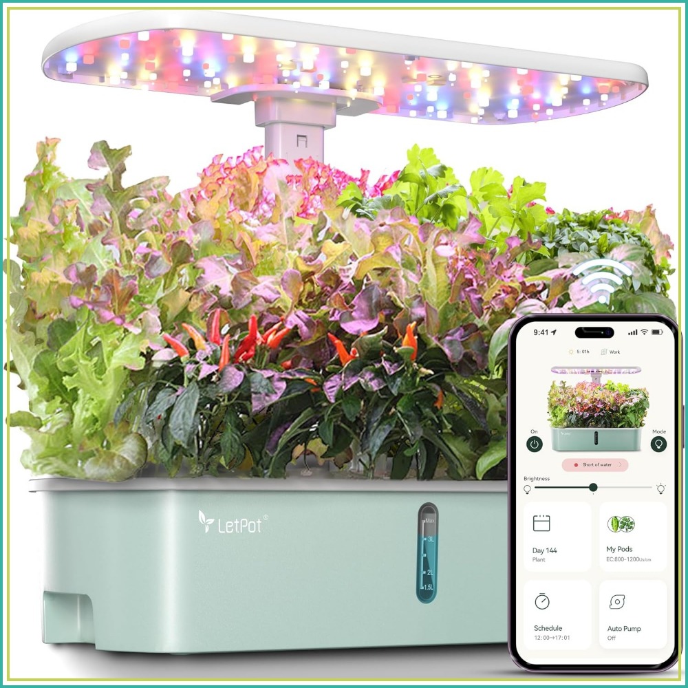 Smart Pod Garden - ระบบปลูกพืชไฮโดรโพนิกอัจฉริยะ ควบคุมผ่าน WiFi/แอปพลิเคชัน 10 ช่องปลูก ไฟ