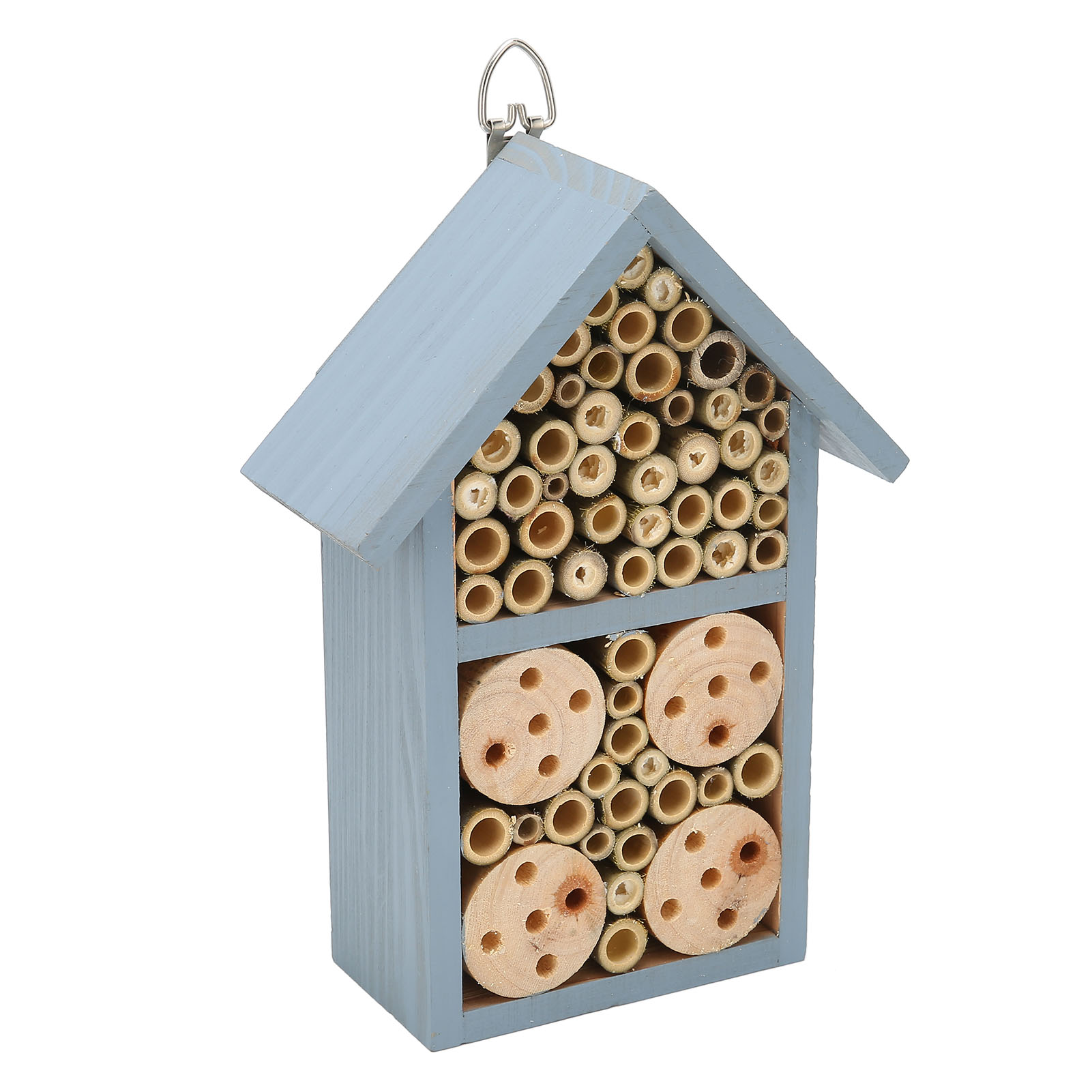 Insect Hotel Wood - บ้านแมลงไม้แบบแขวน โรงแรมแมลง ที่พักแมลง 23.3x12x7.5 ซม. สำหรับผีเสื้อ