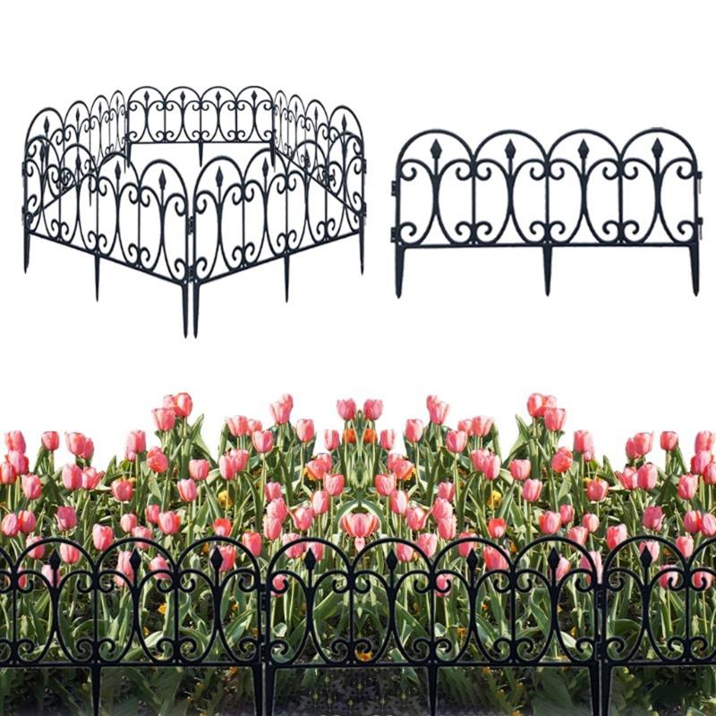 Smart Garden Fence - รั้วตกแต่งสวนกลางแจ้ง ป้องกันสนิม รั้วลวดสำหรับจัดสวน รั้วพับได้สำหรับลานบ้าน รั้วกั้นแปลงดอกไม้