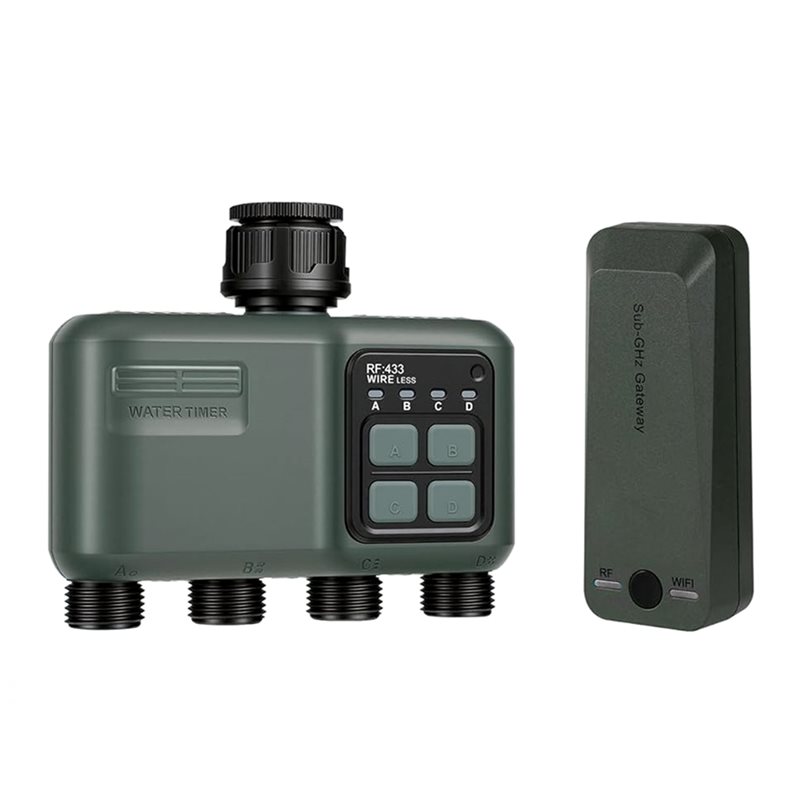 Smart Garden Zone - A97I-Wifi ตัวตั้งเวลาควบคุมน้ำสำหรับสายยางรดน้ำสวน, ตัวควบคุมการให้น้ำแบบสมาร์ท 4 โซน, ตัวตั้งเวลาควบคุมสปริงเกอร์พร้อมฟังก์ชั่น