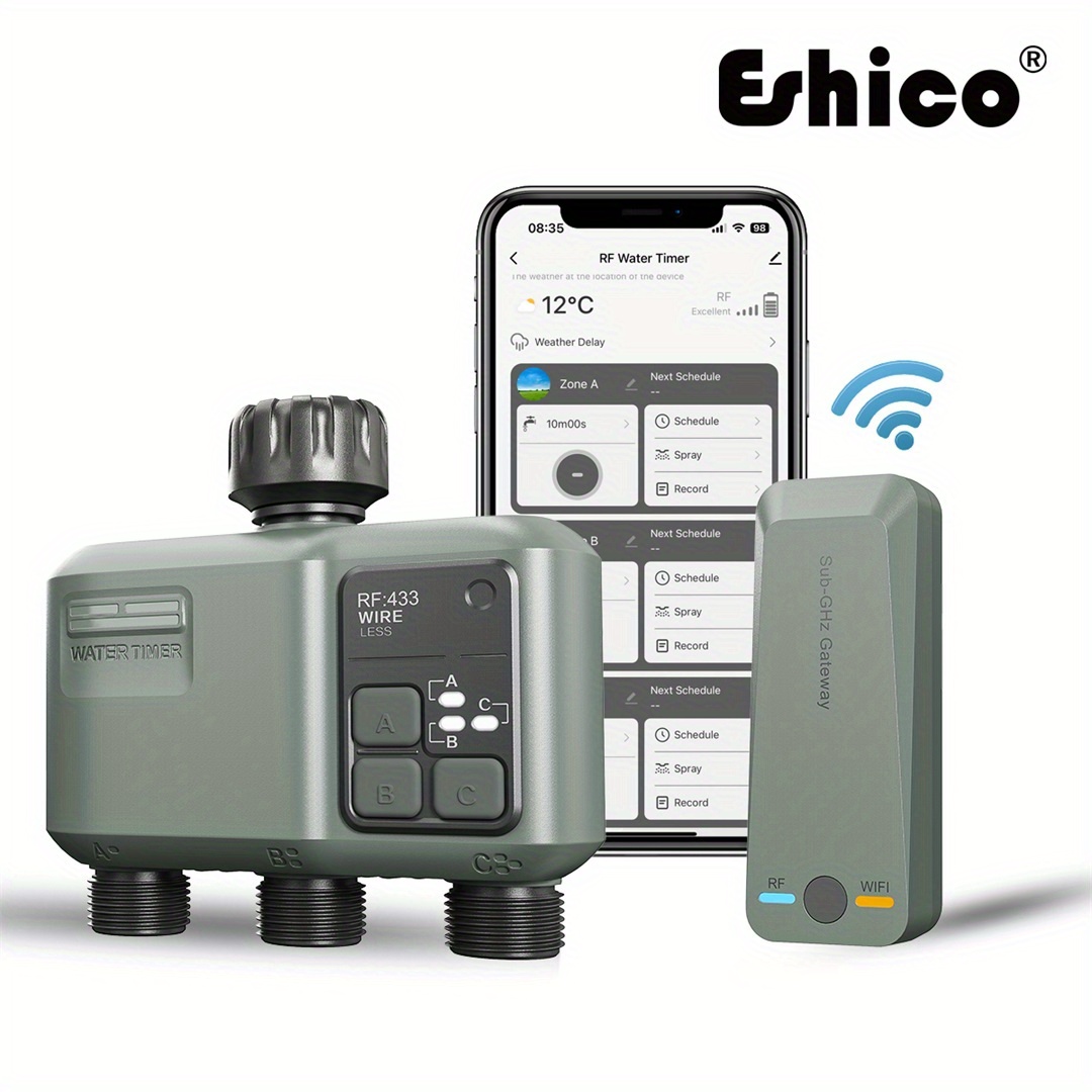 Smart Garden Water Timer - Eshico Smart Sprinkler Timer: ระบบไร้สาย RF433