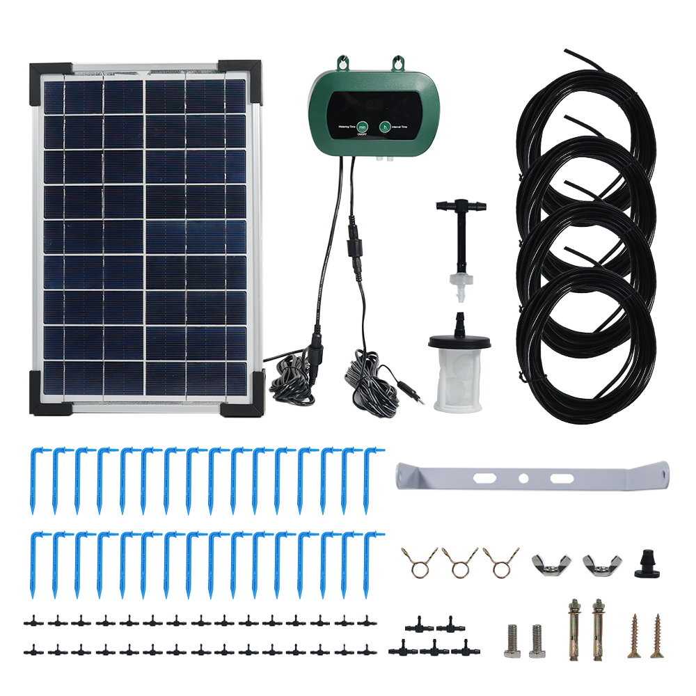 Smart Garden Irrigation System - อุปกรณ์ไฮโดรโปนิกส์พลังงานแสงอาทิตย์ ปั๊มจ่ายน้ำแบบหยดขนาดเล็ก ชุดรดน้ำในสวนและเรือนกระจก ระบบควบคุมอัจฉริยะ ชุดหยดน้ำ ระบบน้ำหยด
