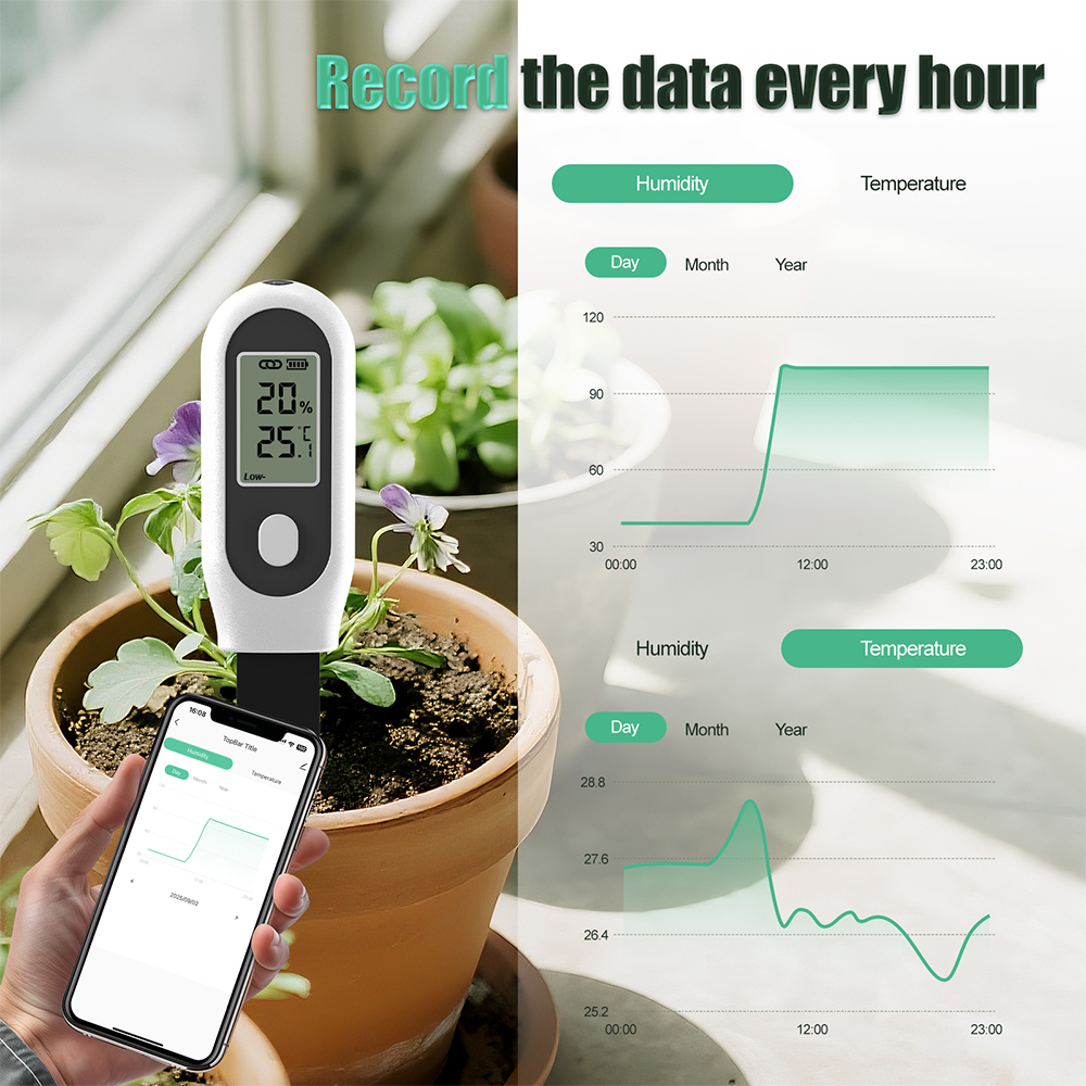 Smart Garden Home Assistant - เครื่องวัดความชื้นในดิน อุณหภูมิ และแสงแดด Tuya Zigbee 3