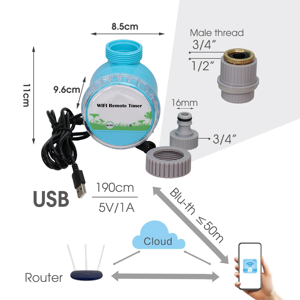 ระบบรดน้ำในสวนอัจฉริยะ30-50ม.  - Smart Garden Irrigation System บทวิจารณ์และราคา
