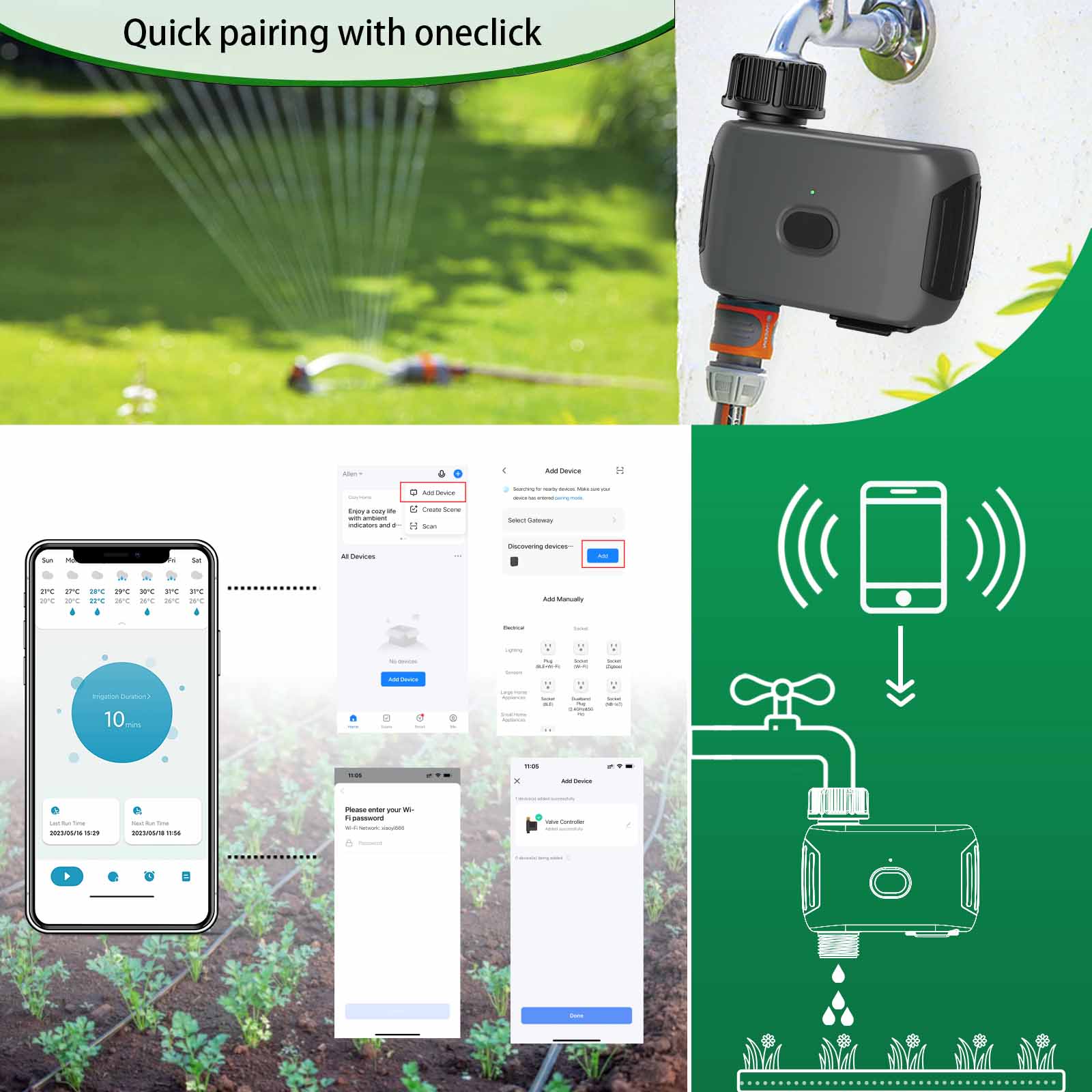 INSOMA ระบบรดน้ำต้นไม้อัตโนมัต - Smart Garden Water Timer บทวิจารณ์และราคา