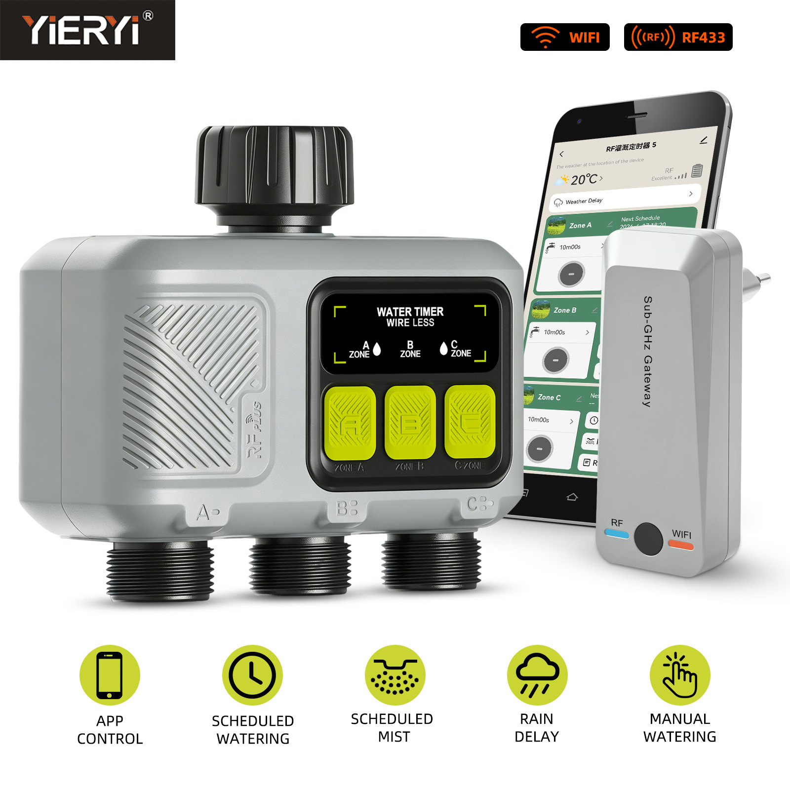 ตัวตั้งเวลาควบคุมการรดน้ำอัจฉร - Smart Garden Zone บทวิจารณ์และราคา