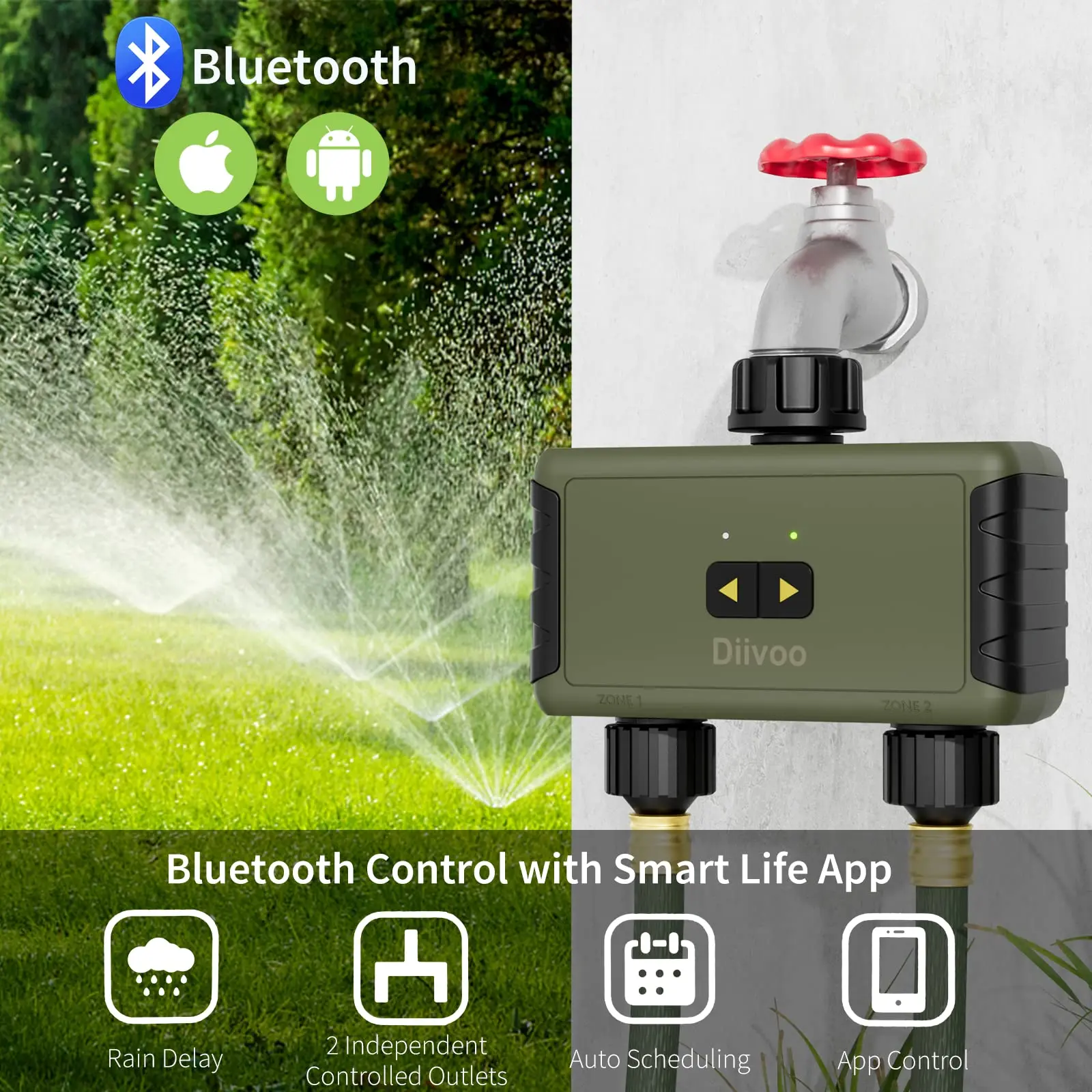 ไดวู ทิมเมด สปริงเกลอร์ สำหรับ - Smart Garden Water Timer บทวิจารณ์และราคา