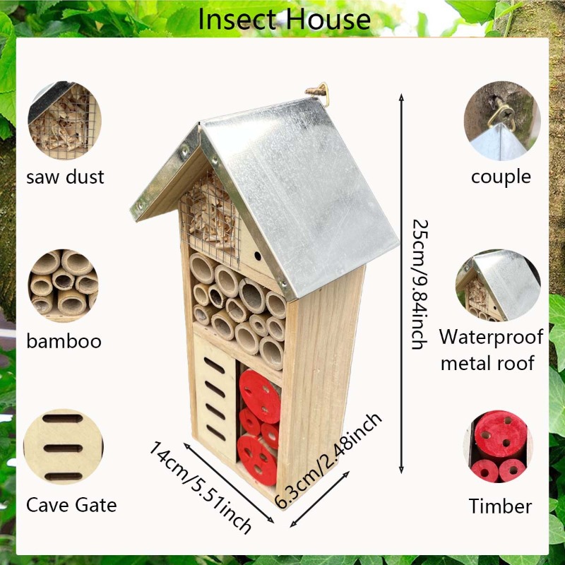 บ้านแมลง แมลงไม้โรงแรมที่อยู่อ - Insect Hotel Wood บทวิจารณ์และราคา