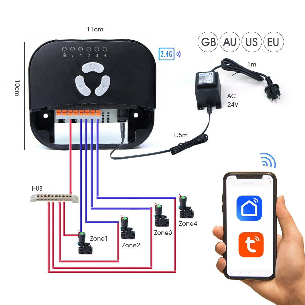 สวนท่อโซลินอยด์วาล์วController - Smart Garden Irrigation System บทวิจารณ์และราคา